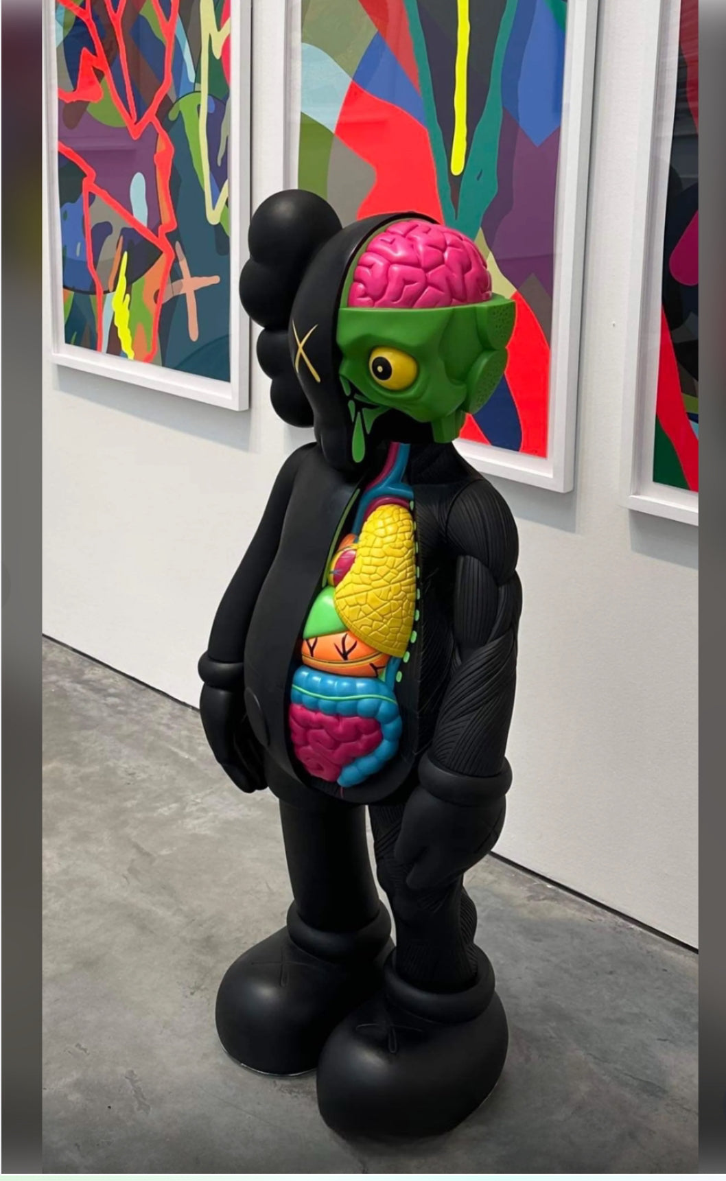 Dissected Black Sculpture - 187cm
